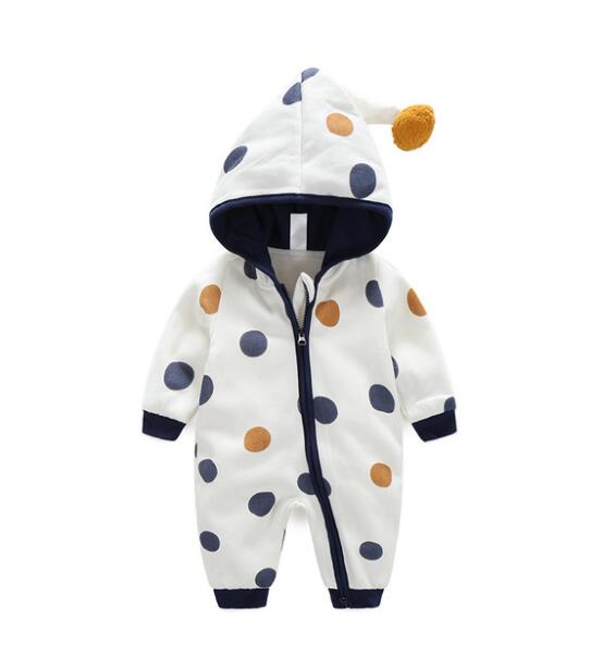 Autumn Winter Newborn Romper Hooded