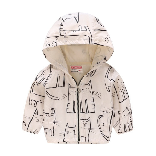 Hooded Windbreaker Coat
