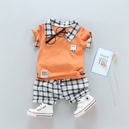 Two Children's Clothing Boy Cotton Suit Gentleman