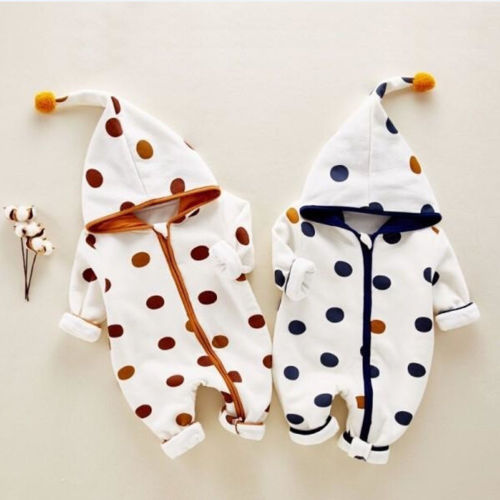 Autumn Winter Newborn Romper Hooded