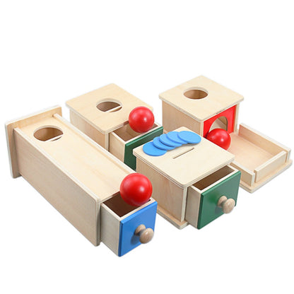 Wood Montessori Match Permanent Ball Box