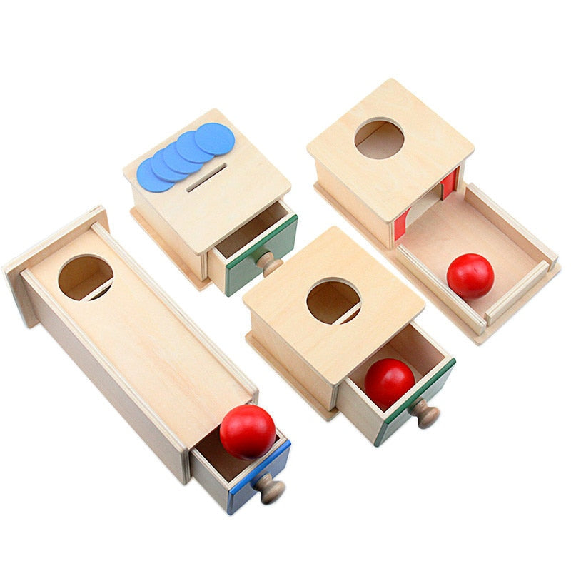 Wood Montessori Match Permanent Ball Box